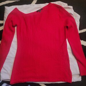 Red off Shoulder Sweater